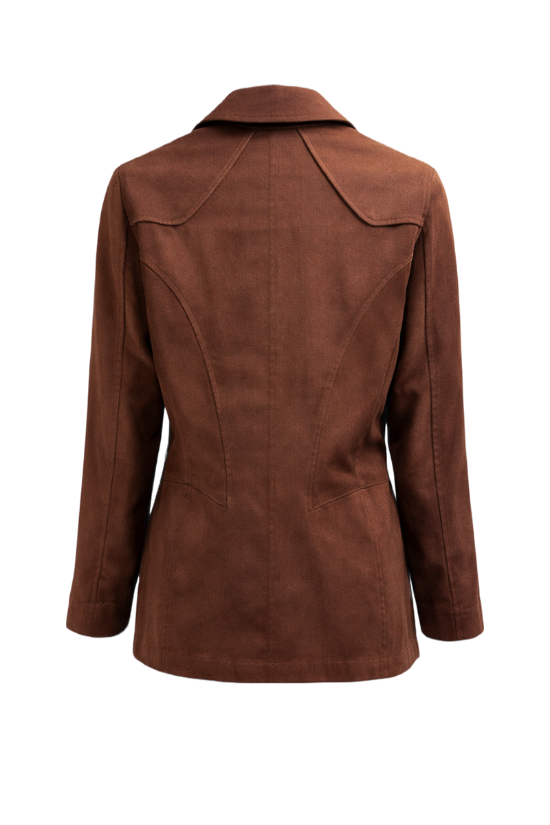 1990s Brown Corduroy Jacket - Back View