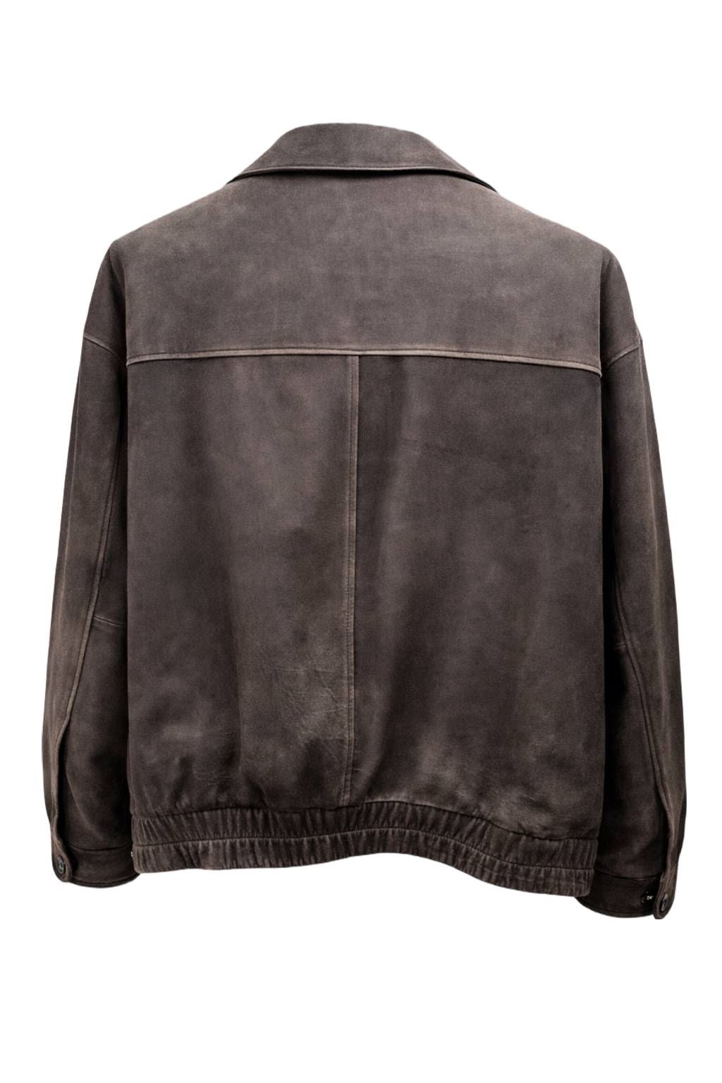 1990s Dark Brown Leather Jacket - Back View