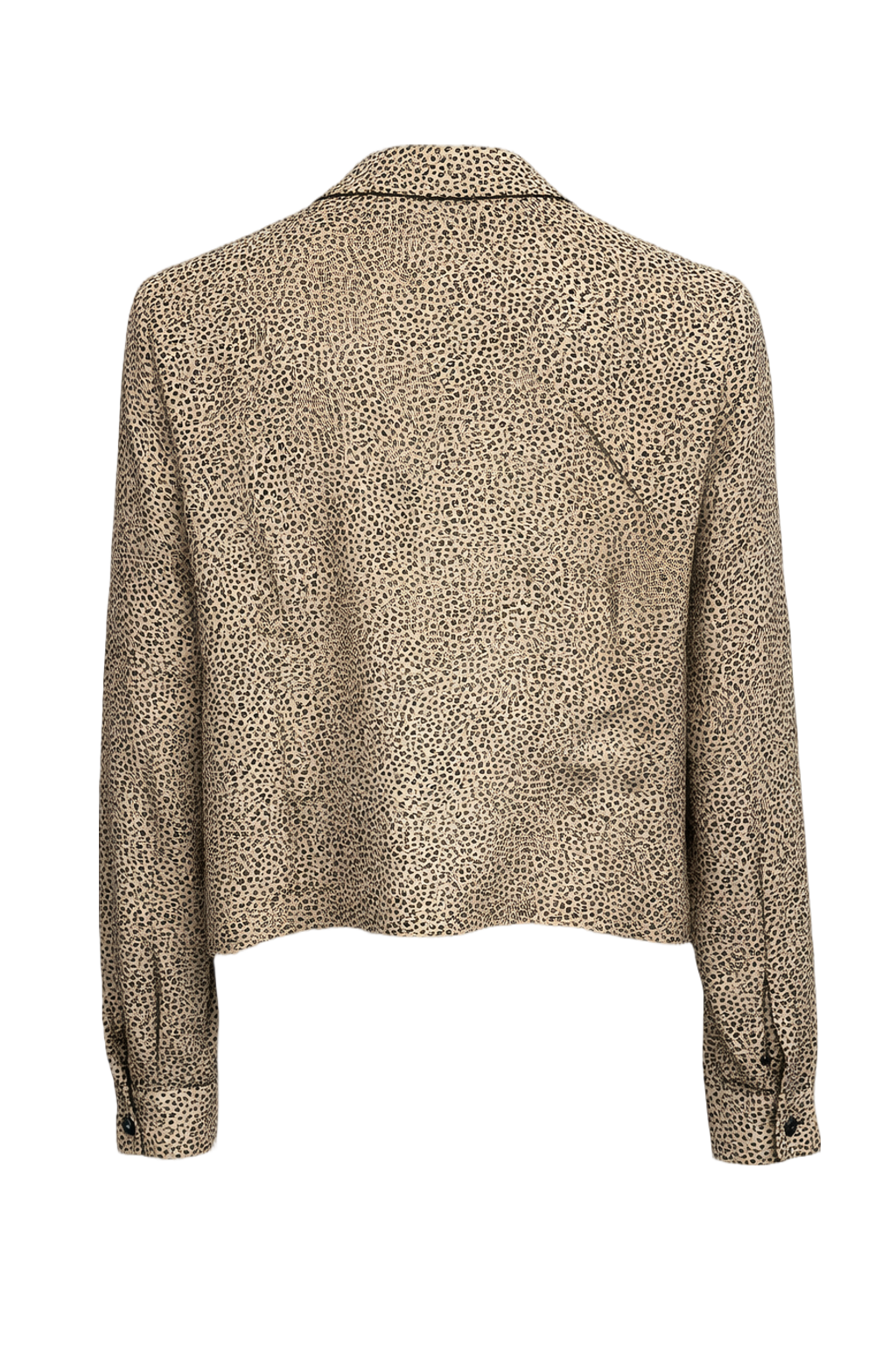 1990s Beige Silk Blend Blouse - Back View