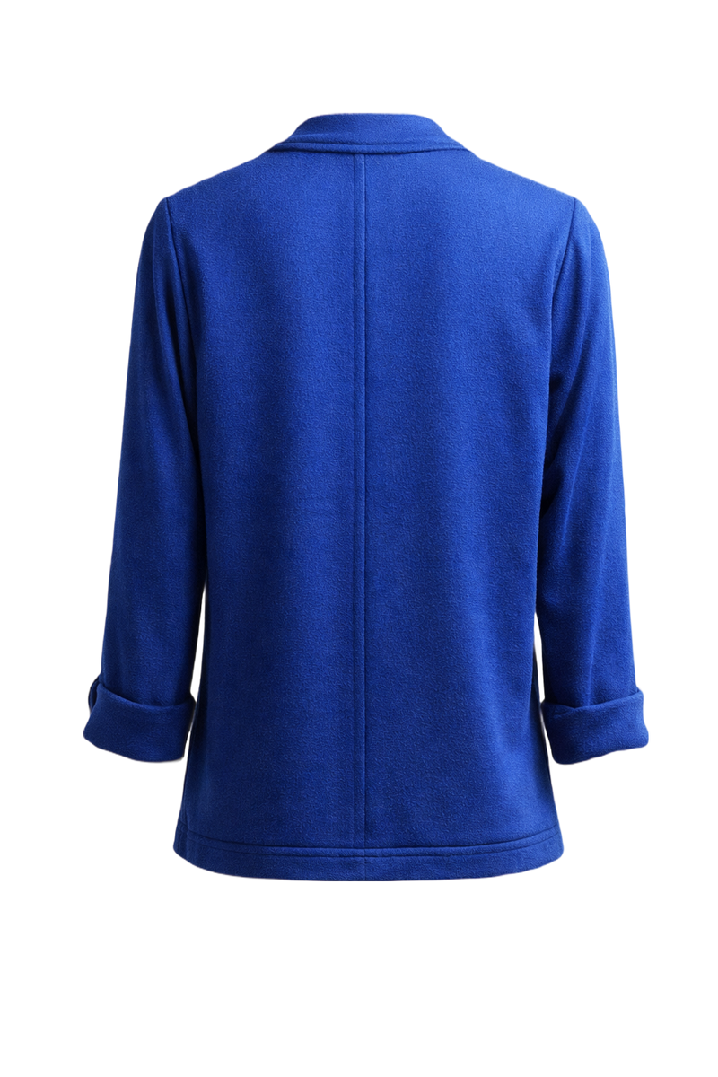 1980s Blue Wool Blend Jacket - Back View