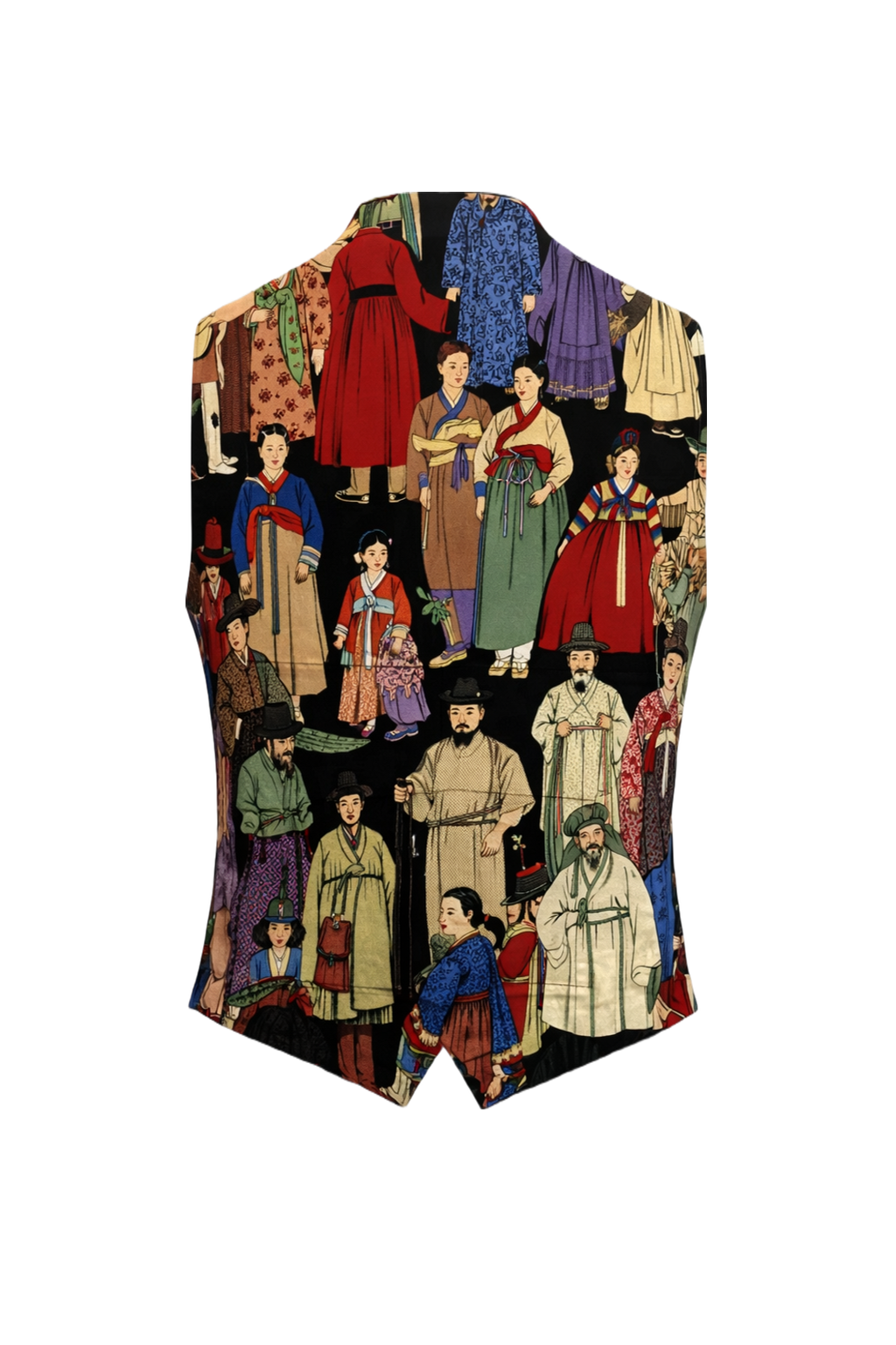 1970s Multi-Color Cotton Vest - Back View