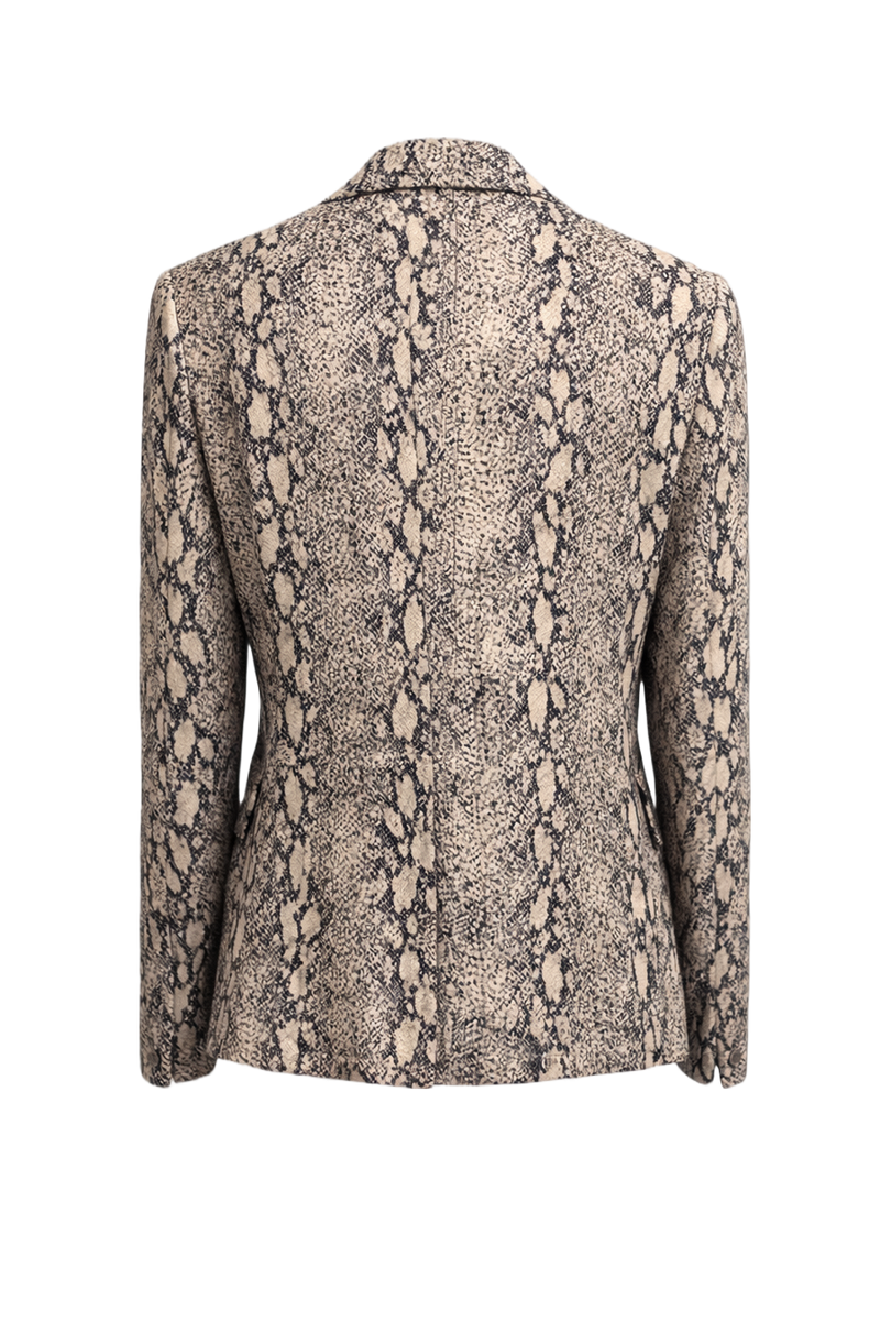 1990s Grey Wool Blend Blazer - Back View