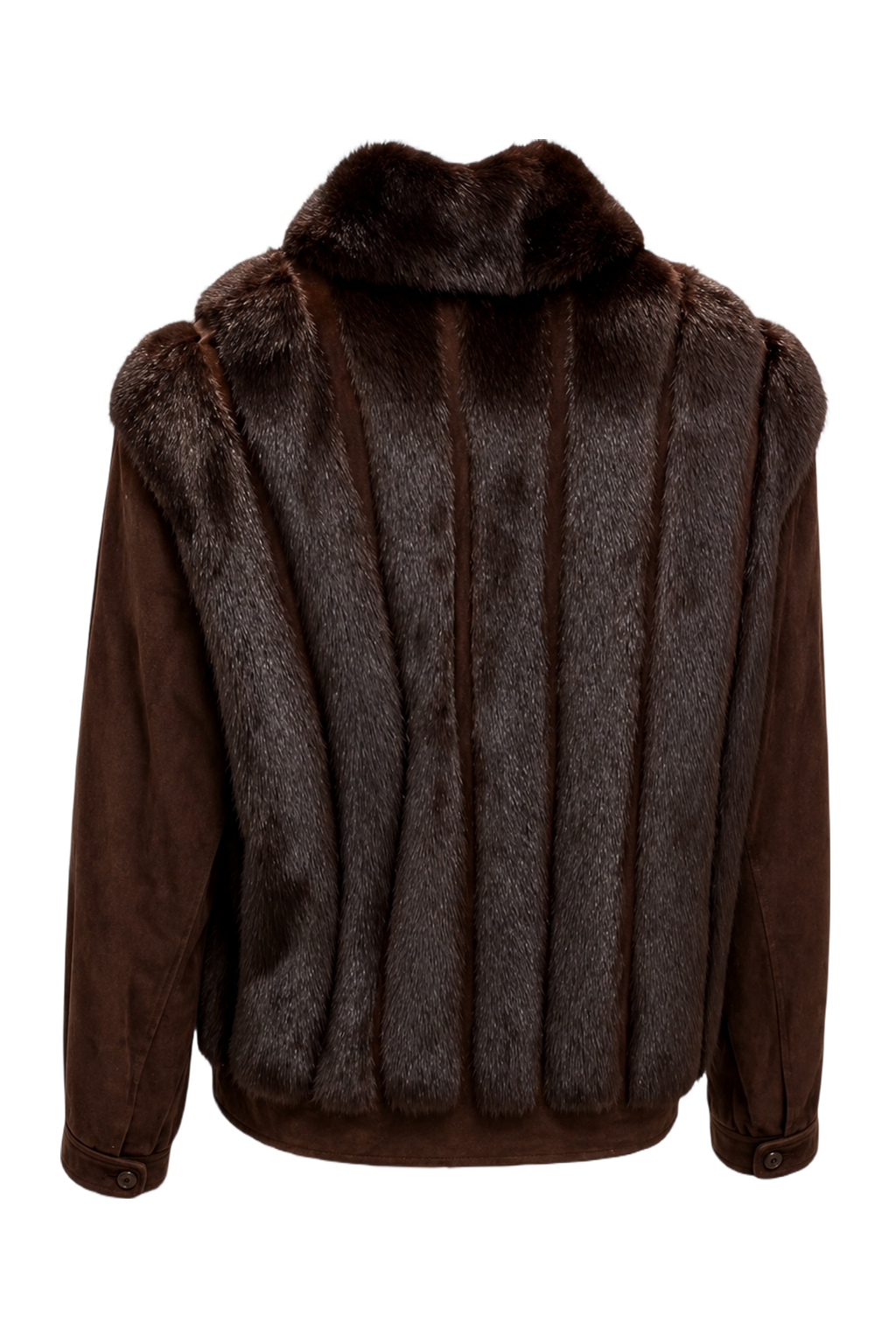 1980s Brown Fur Coat - Back View