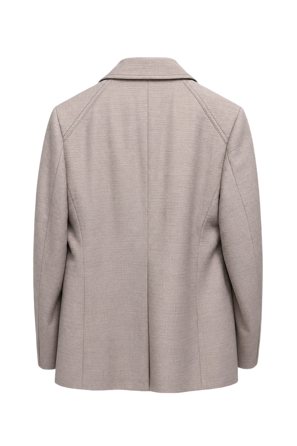 1970s Beige Polyester Blend Jacket - Back View