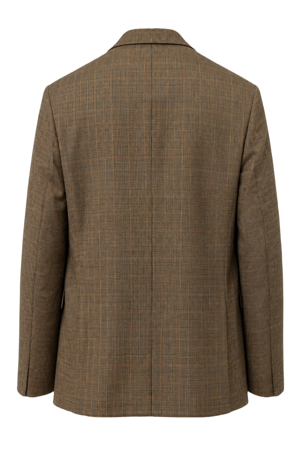 1970s Brown Wool Blazer - Back View