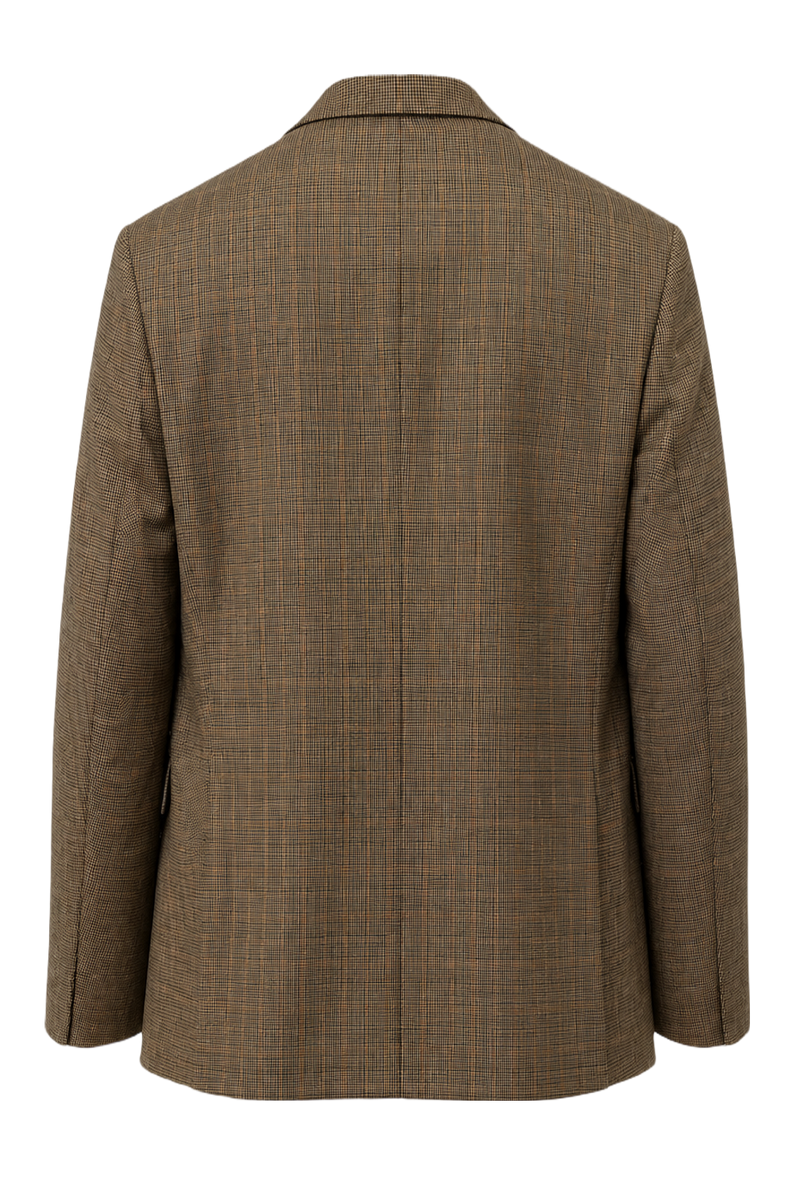 1970s Brown Wool Blazer - Back View