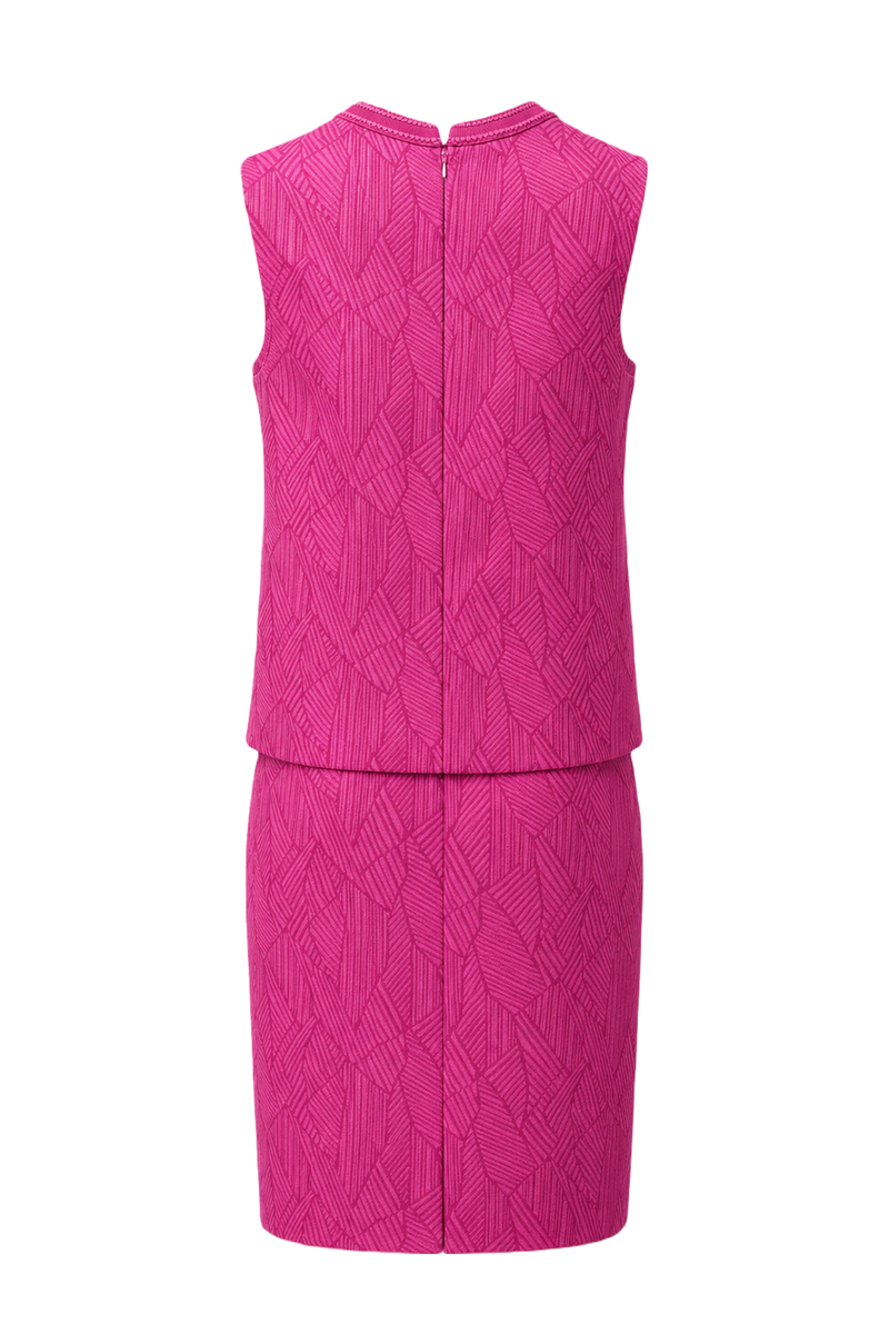 1960s Bright Pink Top and Skirt Set - Back View