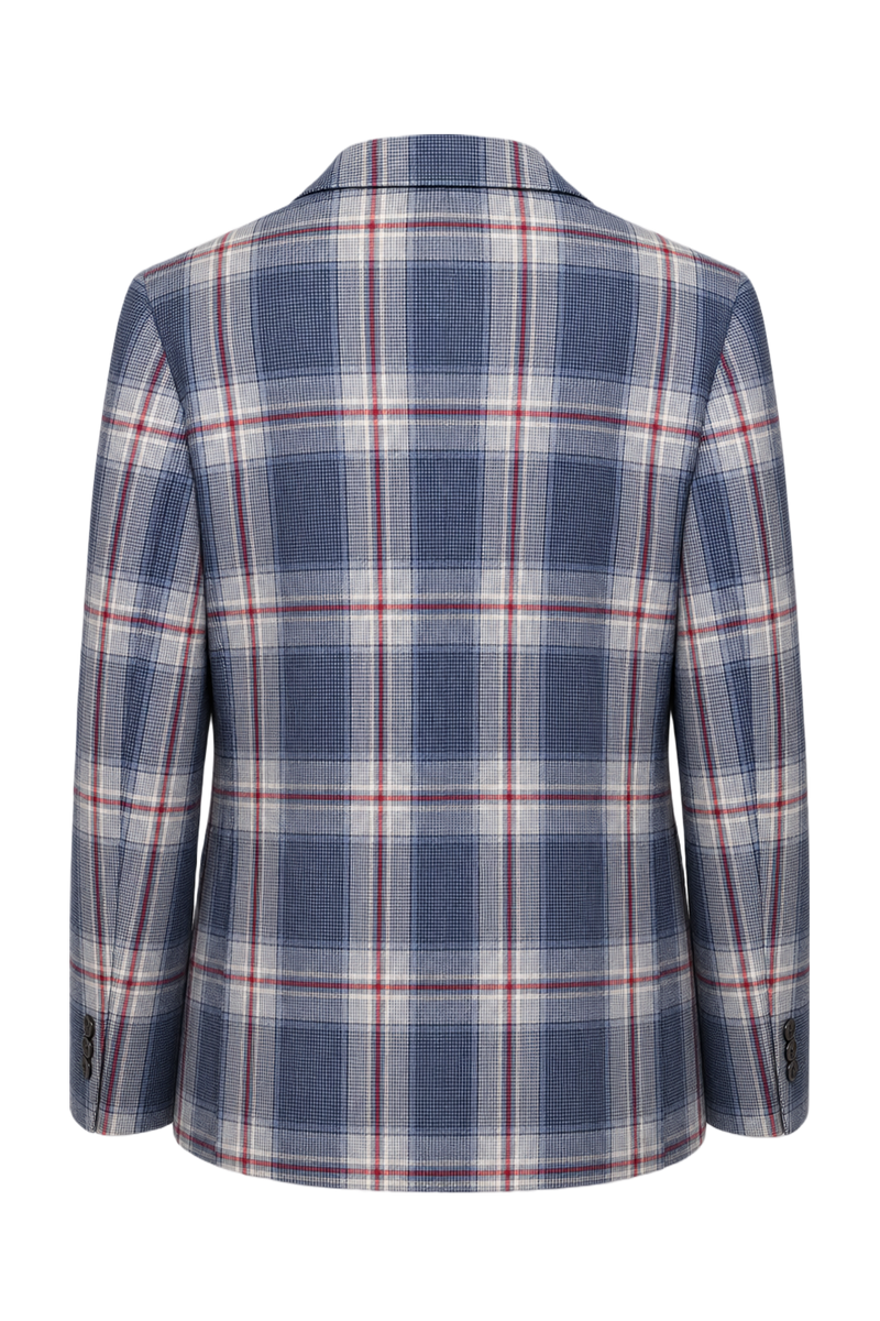 1960s Blue Wool Blazer - Back View