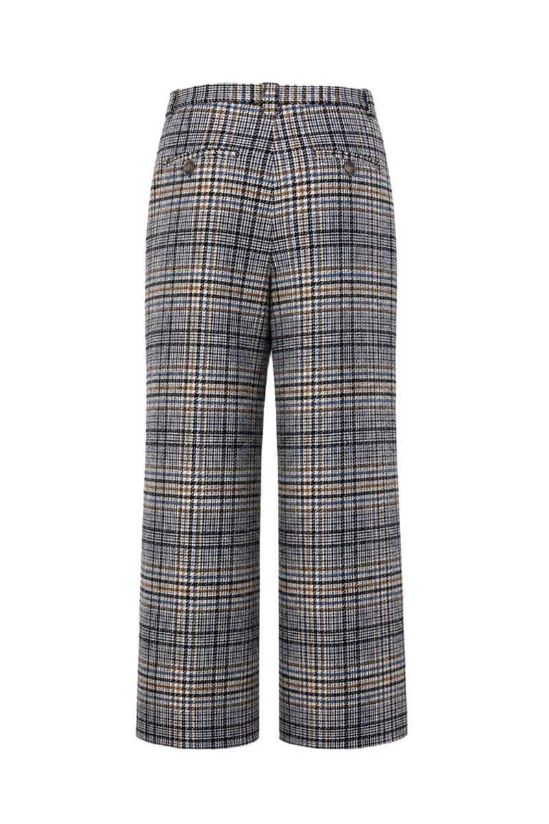 1960s Navy Blue Wool Blend Trousers - Back View