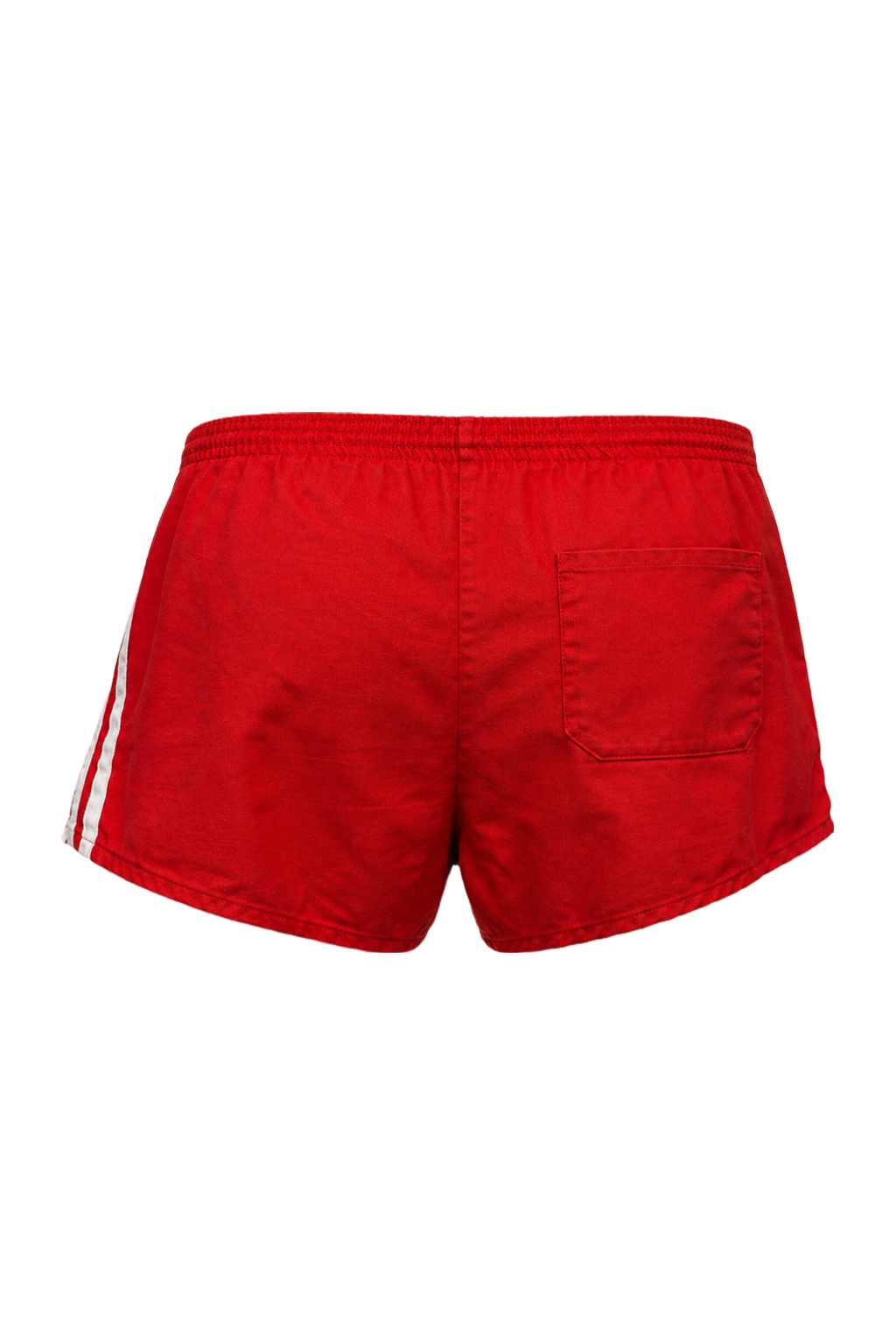 1980s Red Polyester Shorts - Back View