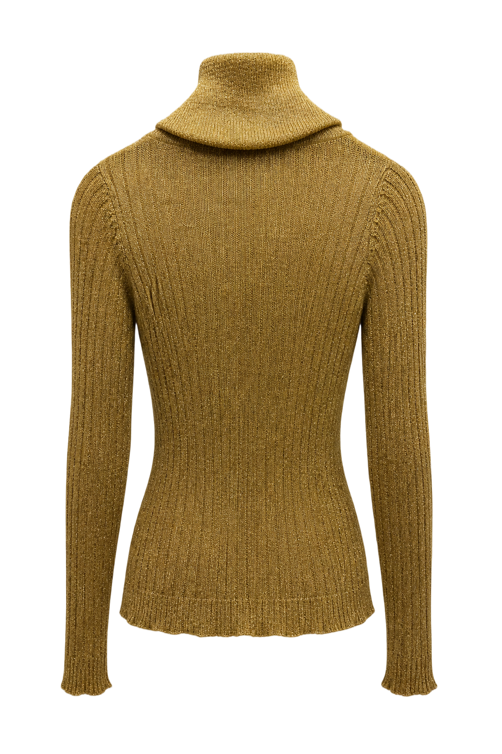 1990s Gold Polyester Sweater - Back View