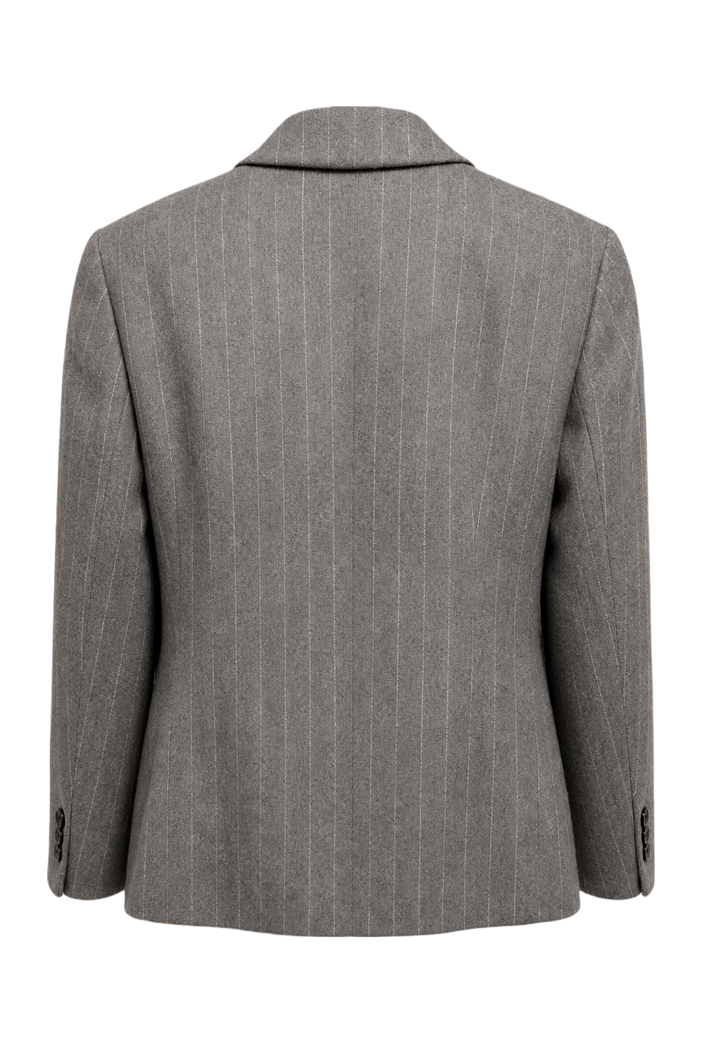 1980s Grey Wool Blazer - Back View