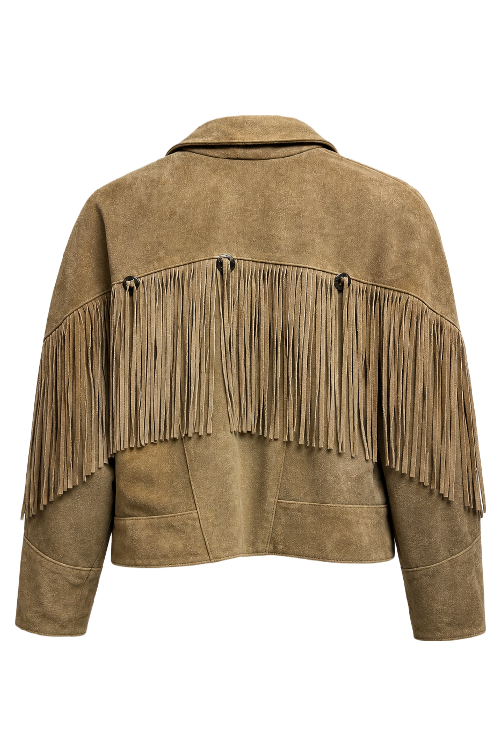 1970s Tan Suede Jacket - Back View