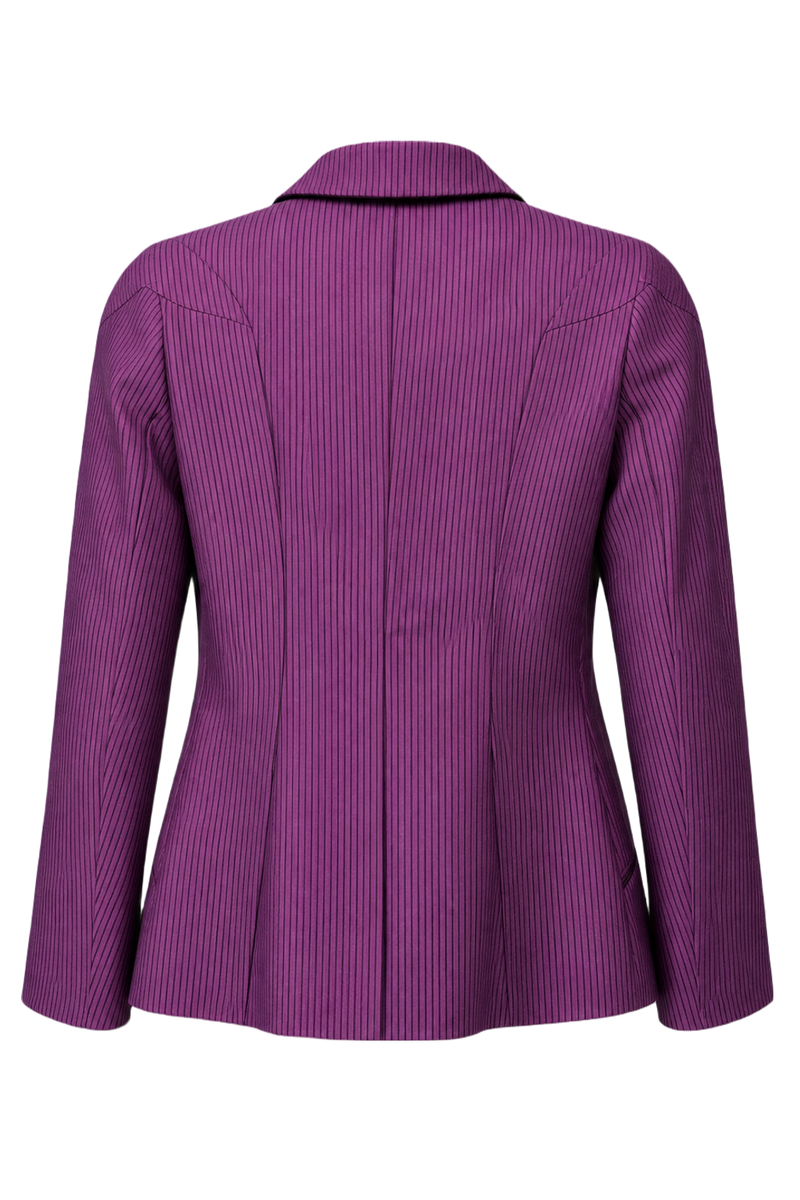 1990s Purple Wool Blazer - Back View