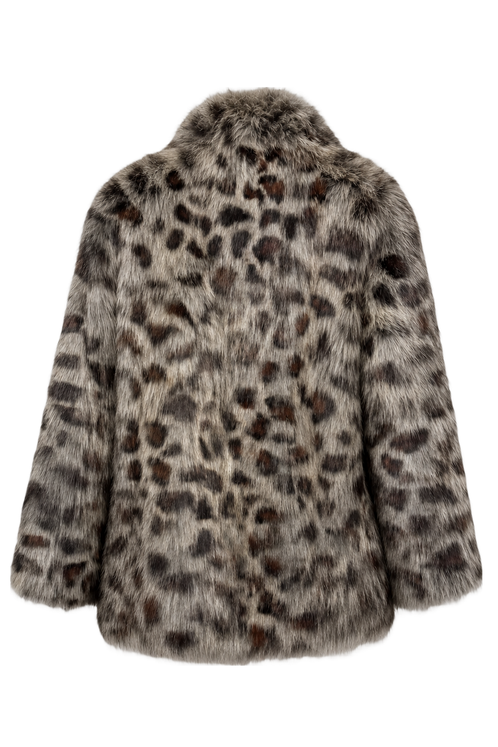 1980s Gray Fur Coat - Back View