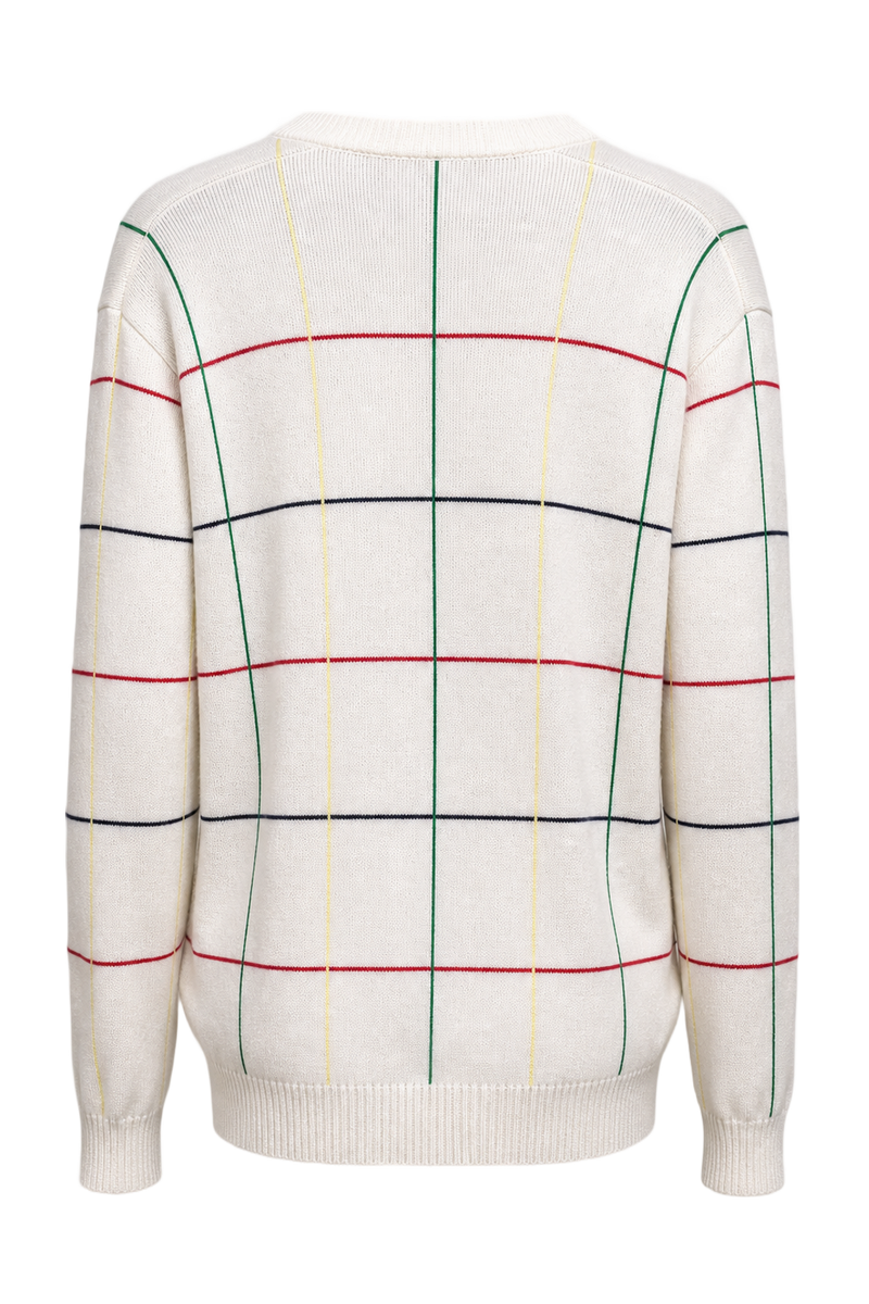 1960s Off-White Knit Sweater - Back View