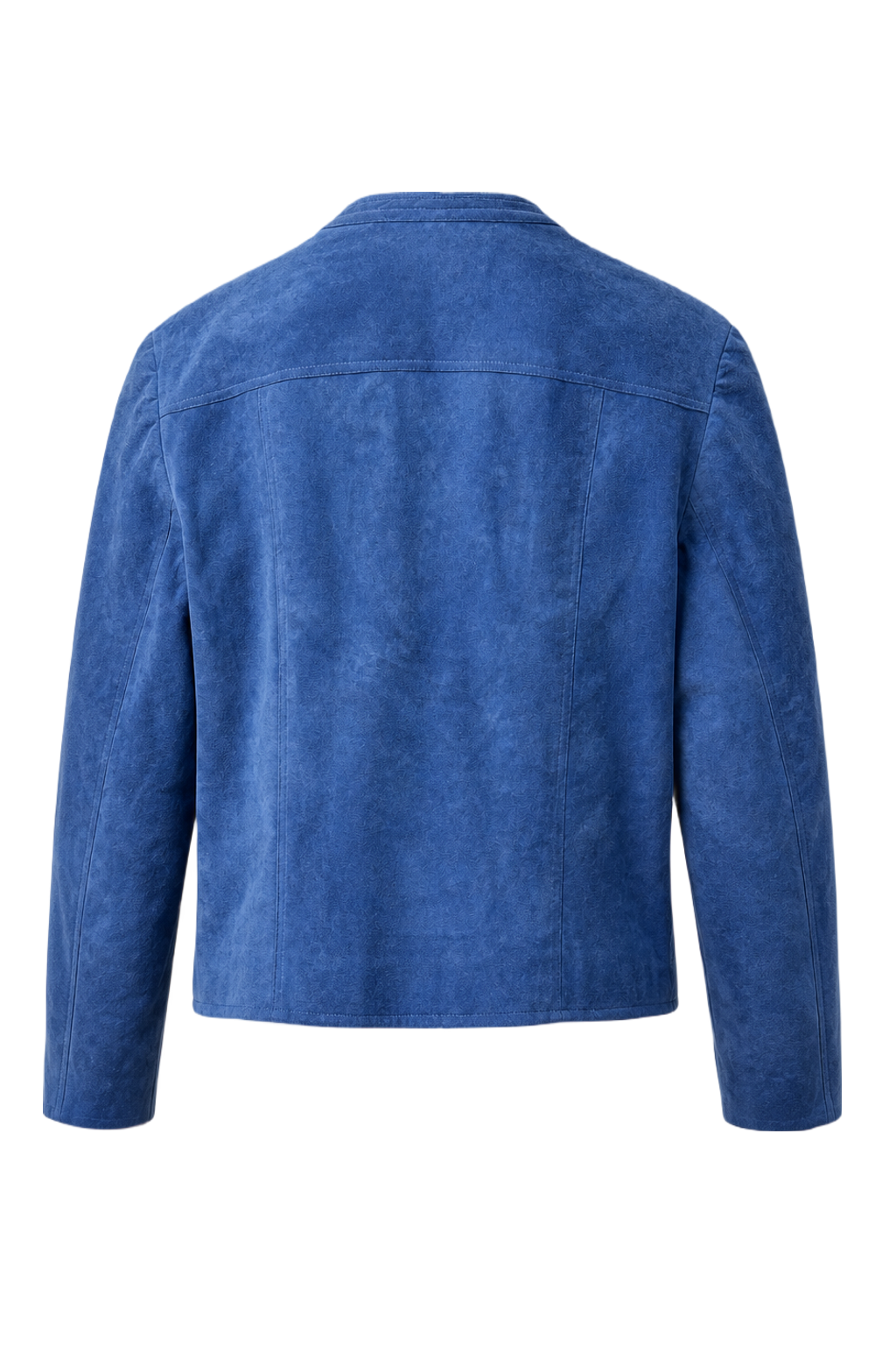 1970s Blue Suede Women's Jacket - Back View
