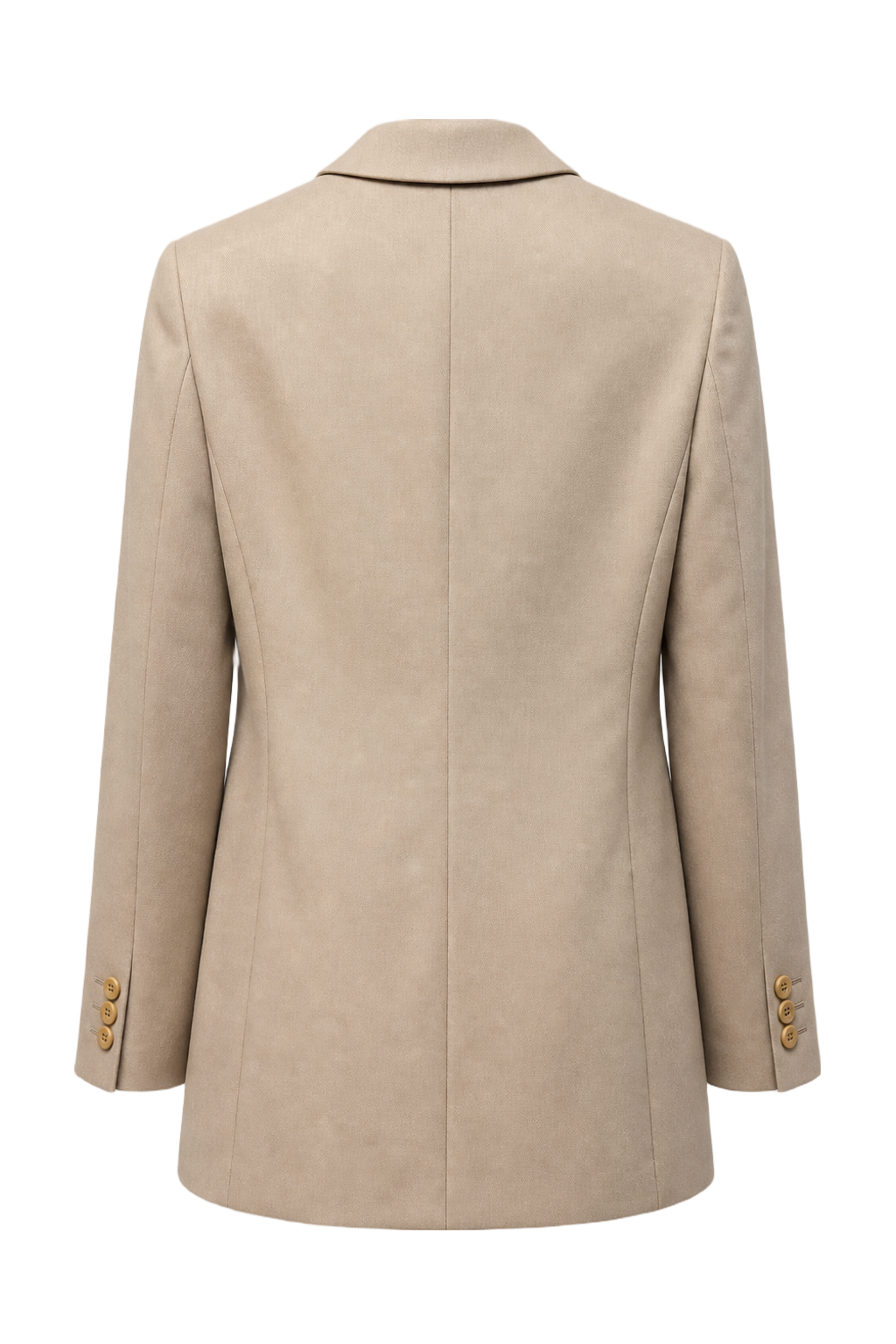 1980s Cream Wool Blend Blazer - Back View