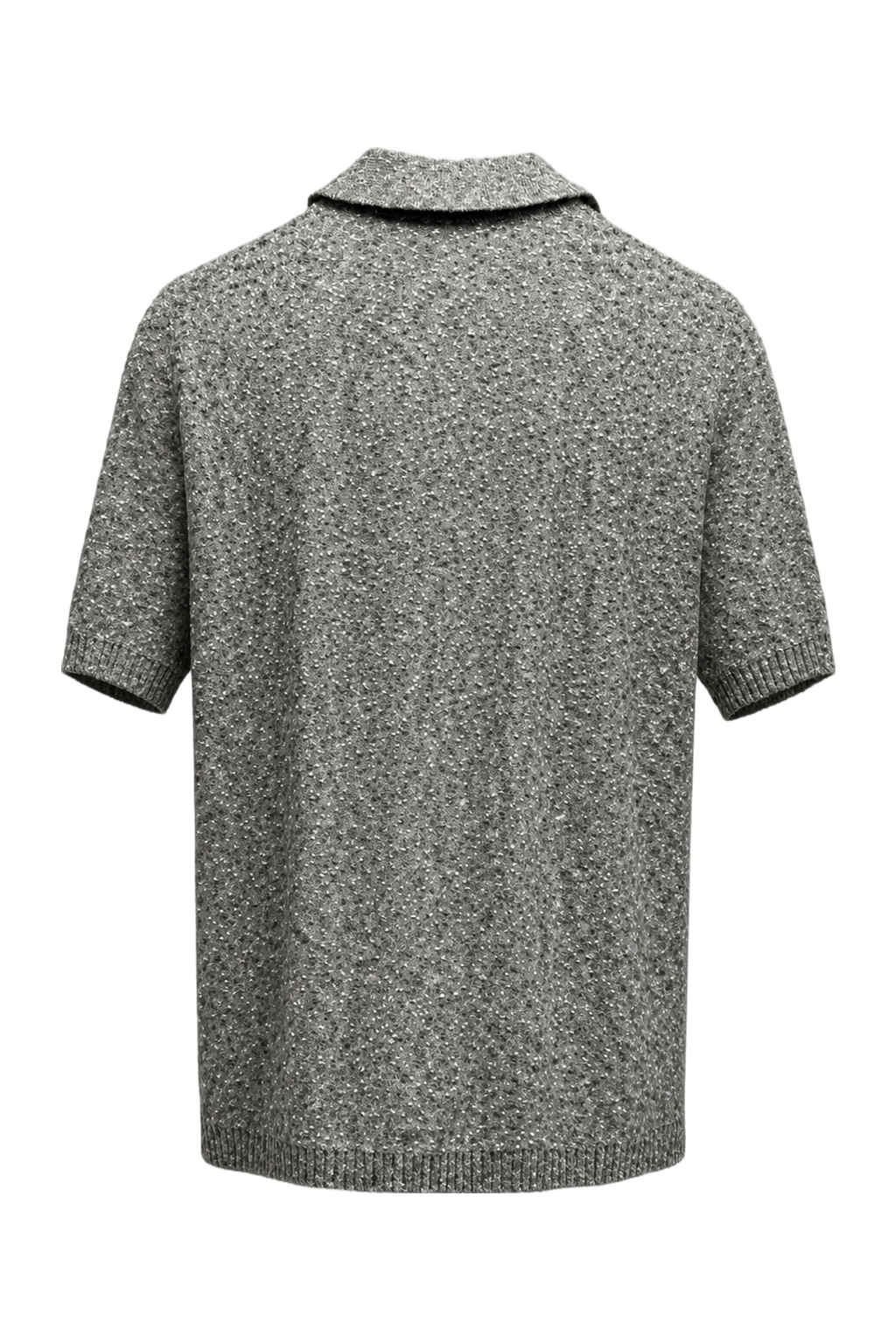 1960s Gray Wool Blend Polo - Back View