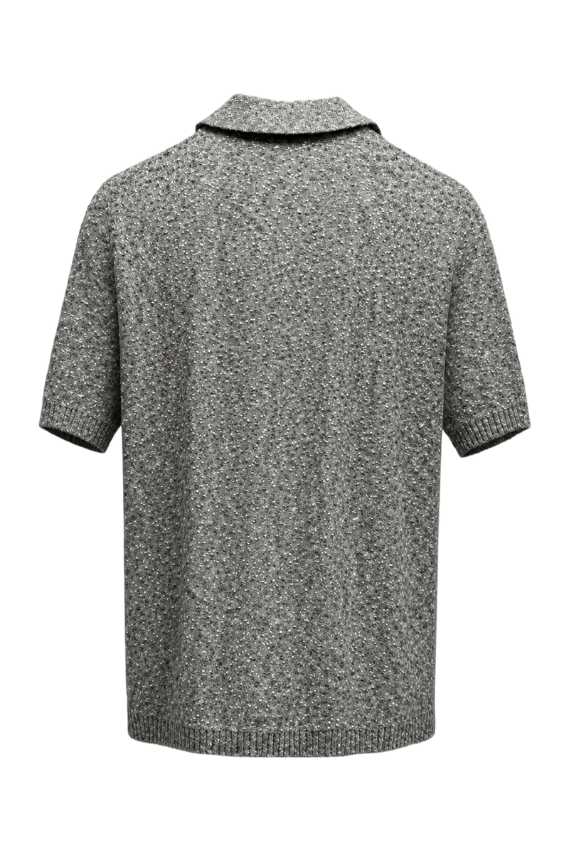 1960s Gray Wool Blend Polo - Back View