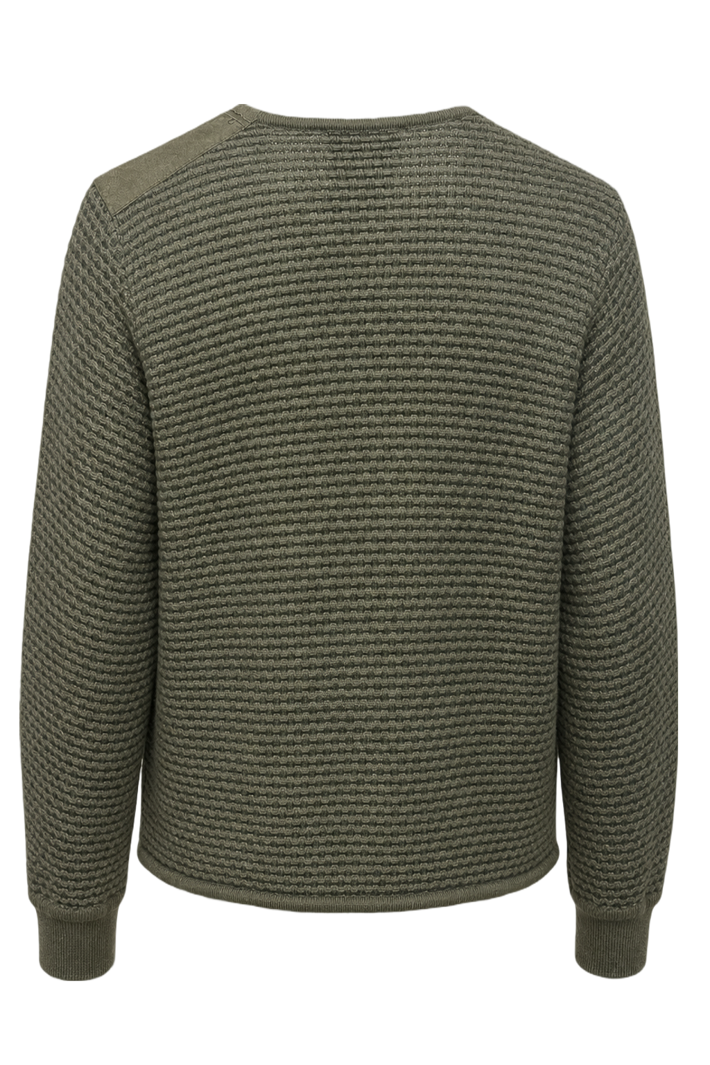 1990s Olive Green Suede Jacket - Back View