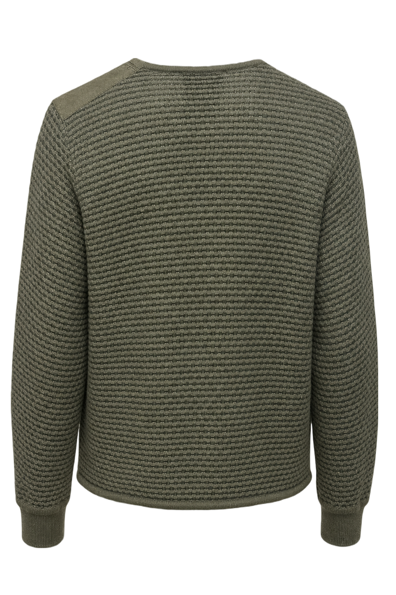 1990s Olive Green Suede Jacket - Back View