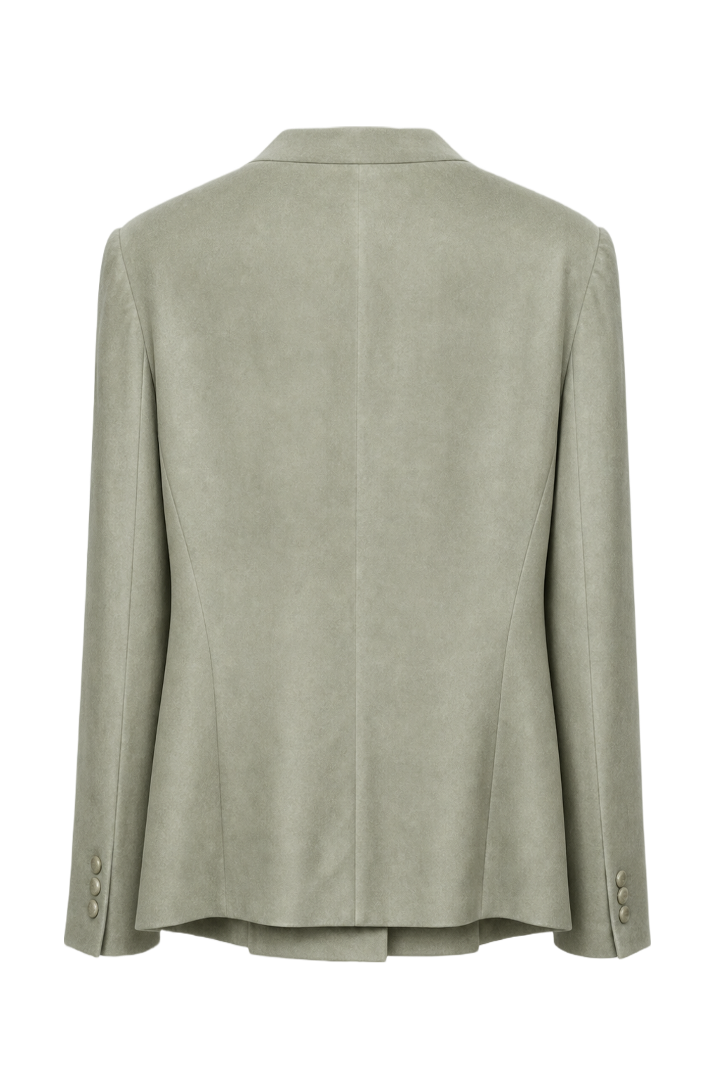 1990s Sage Green Suede Blazer - Back View