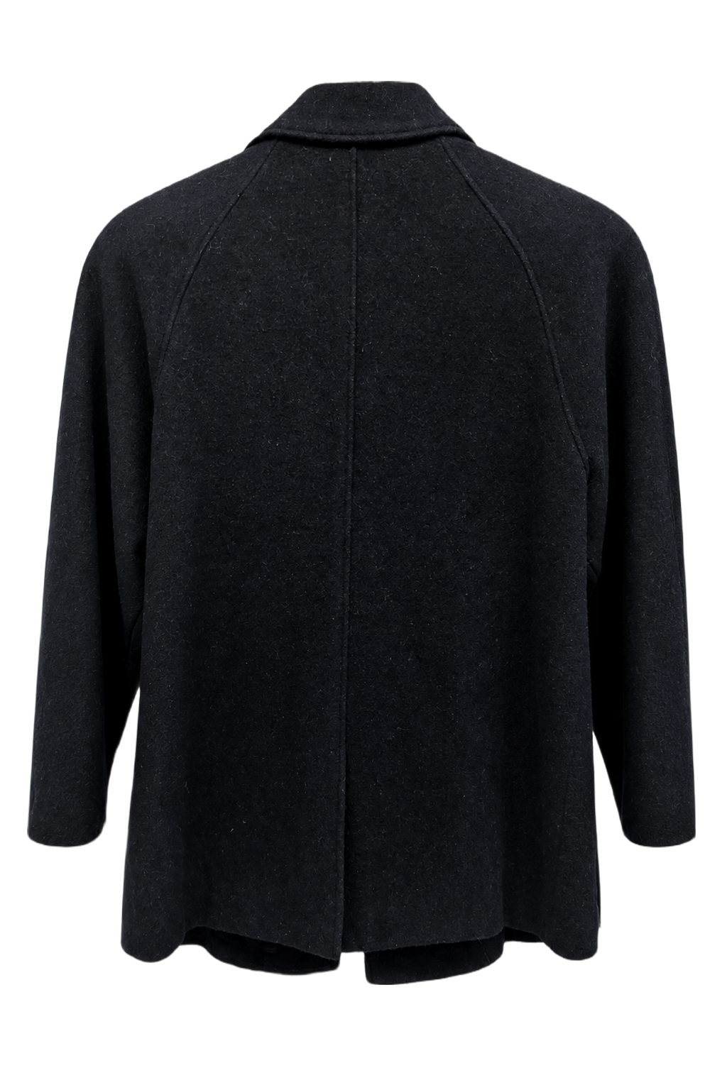 1970s Navy Blue Wool Blazer - Back View