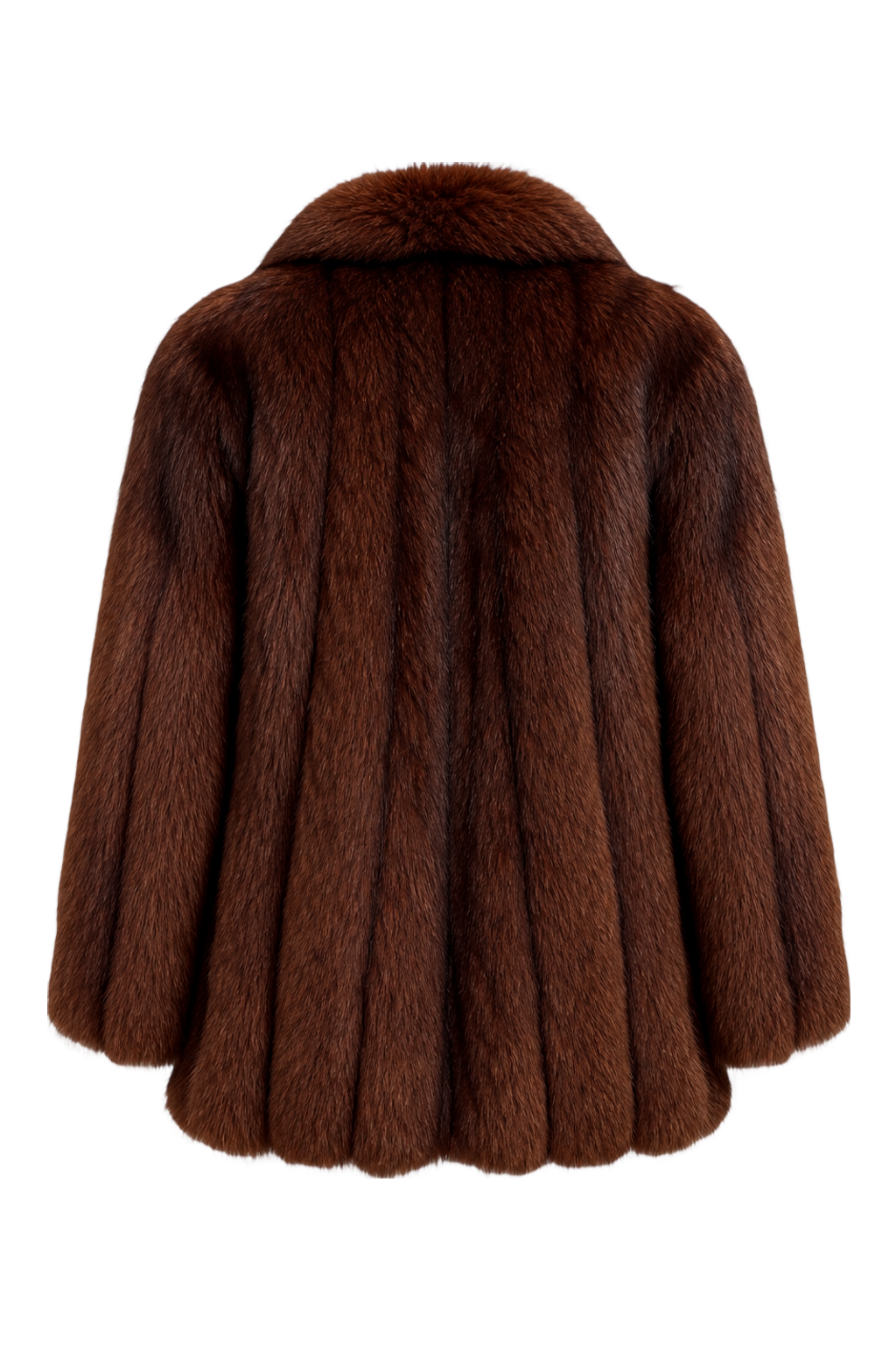 1990s Brown Fur Coat - Back View