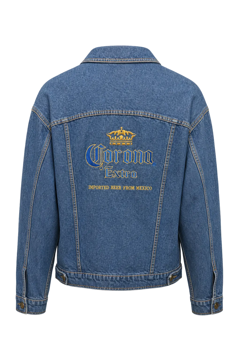1990s Blue Denim Jacket - Back View