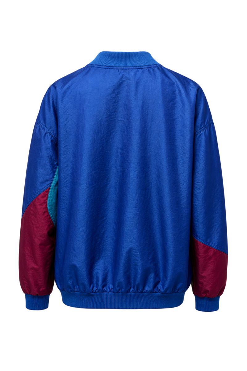 1980s Blue Nylon Jacket - Back View