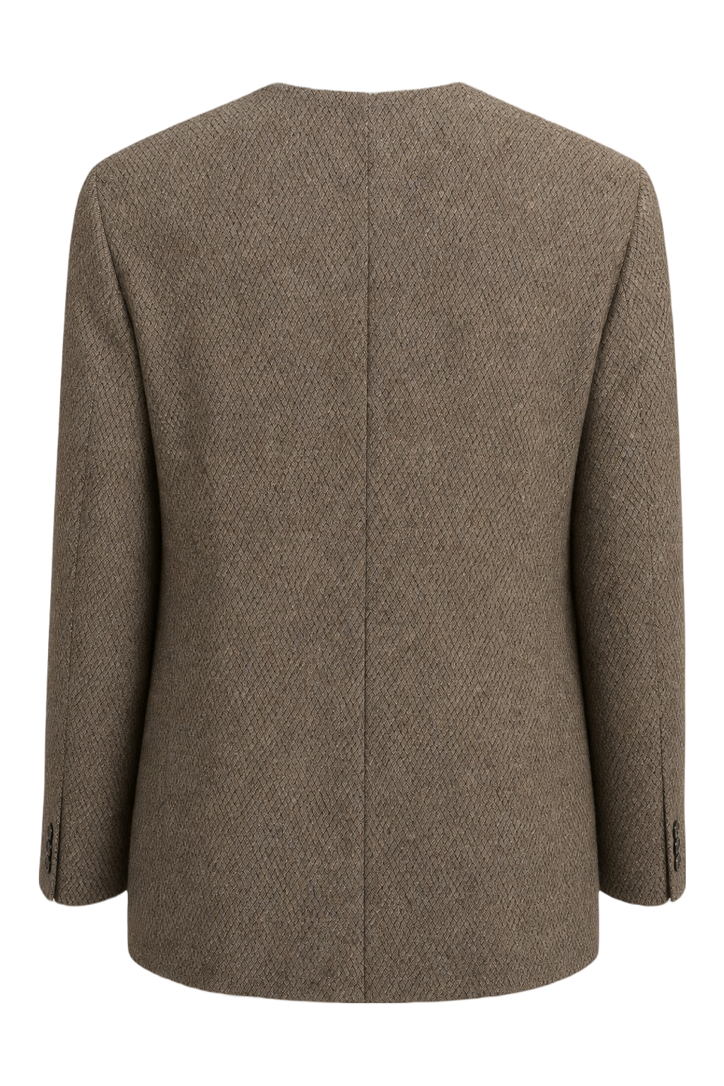 1980s Brown Wool Blazer - Back View