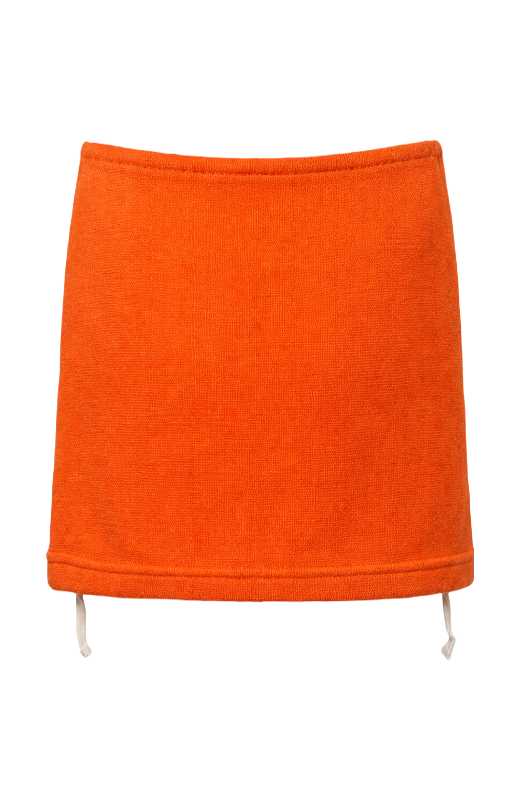 1990s Bright Orange Wool Skirt - Back View