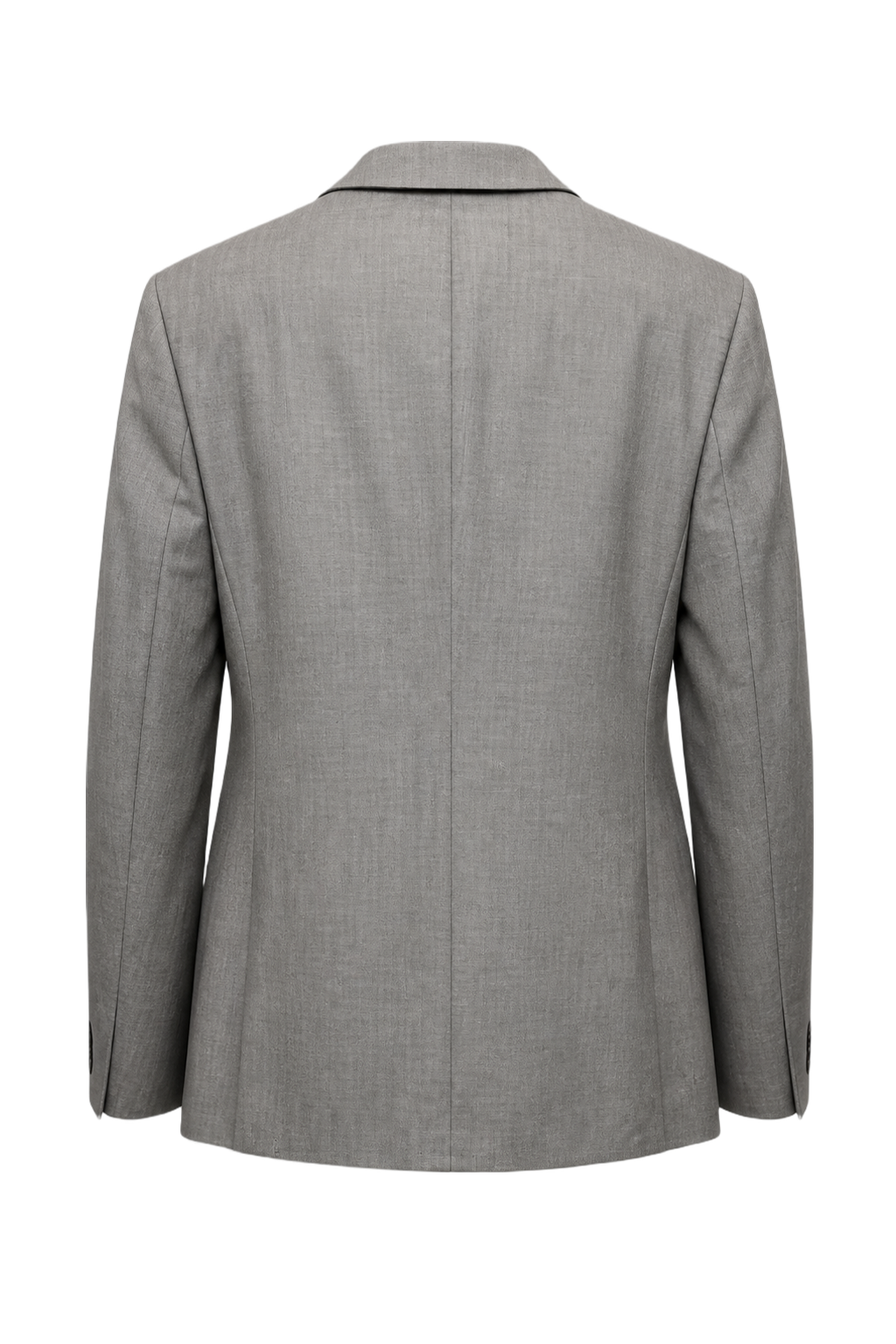 [1970s] Grey Wool Blend Blazer - Back View