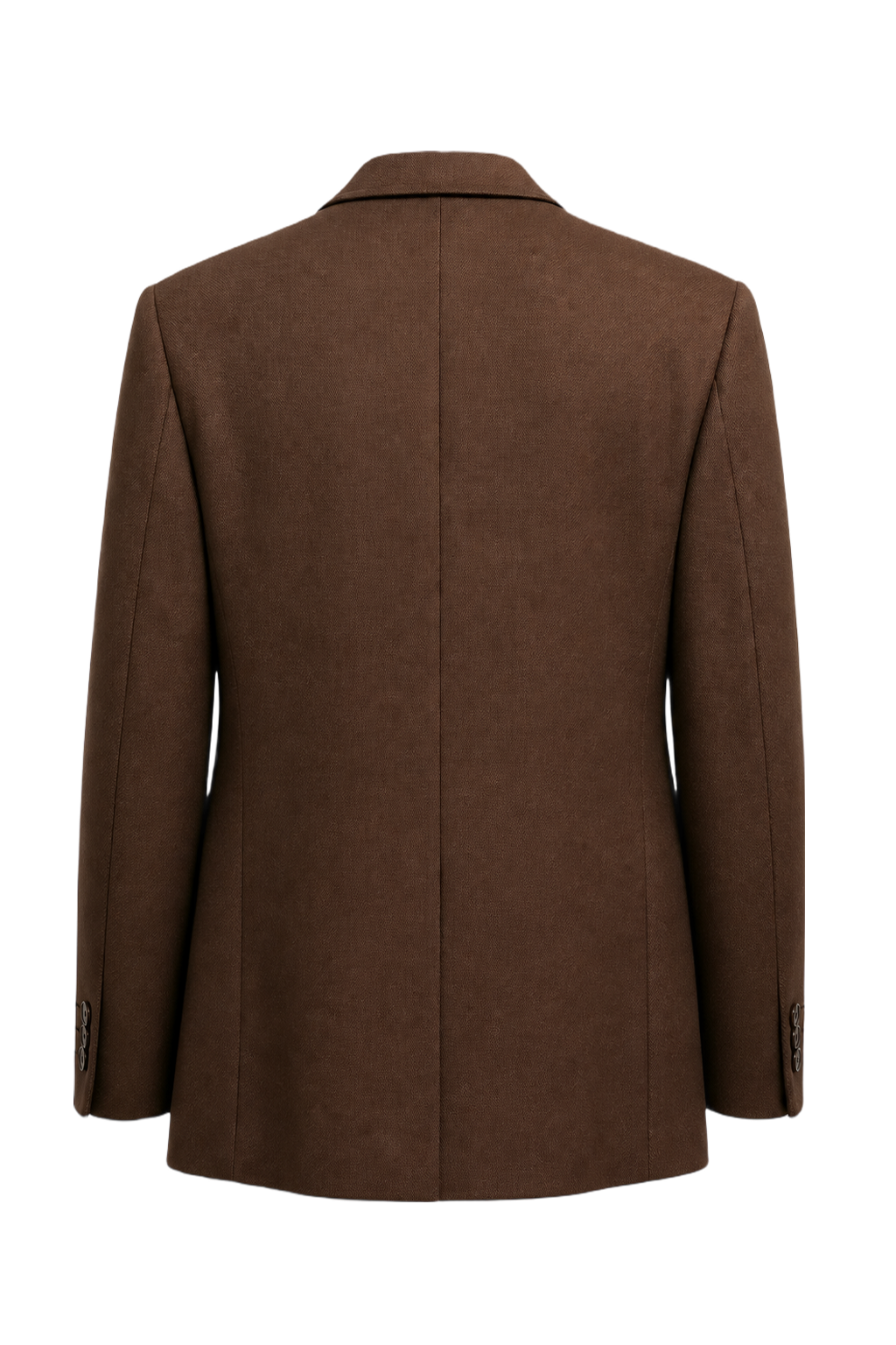 1980s Brown Wool Blazer - Back View