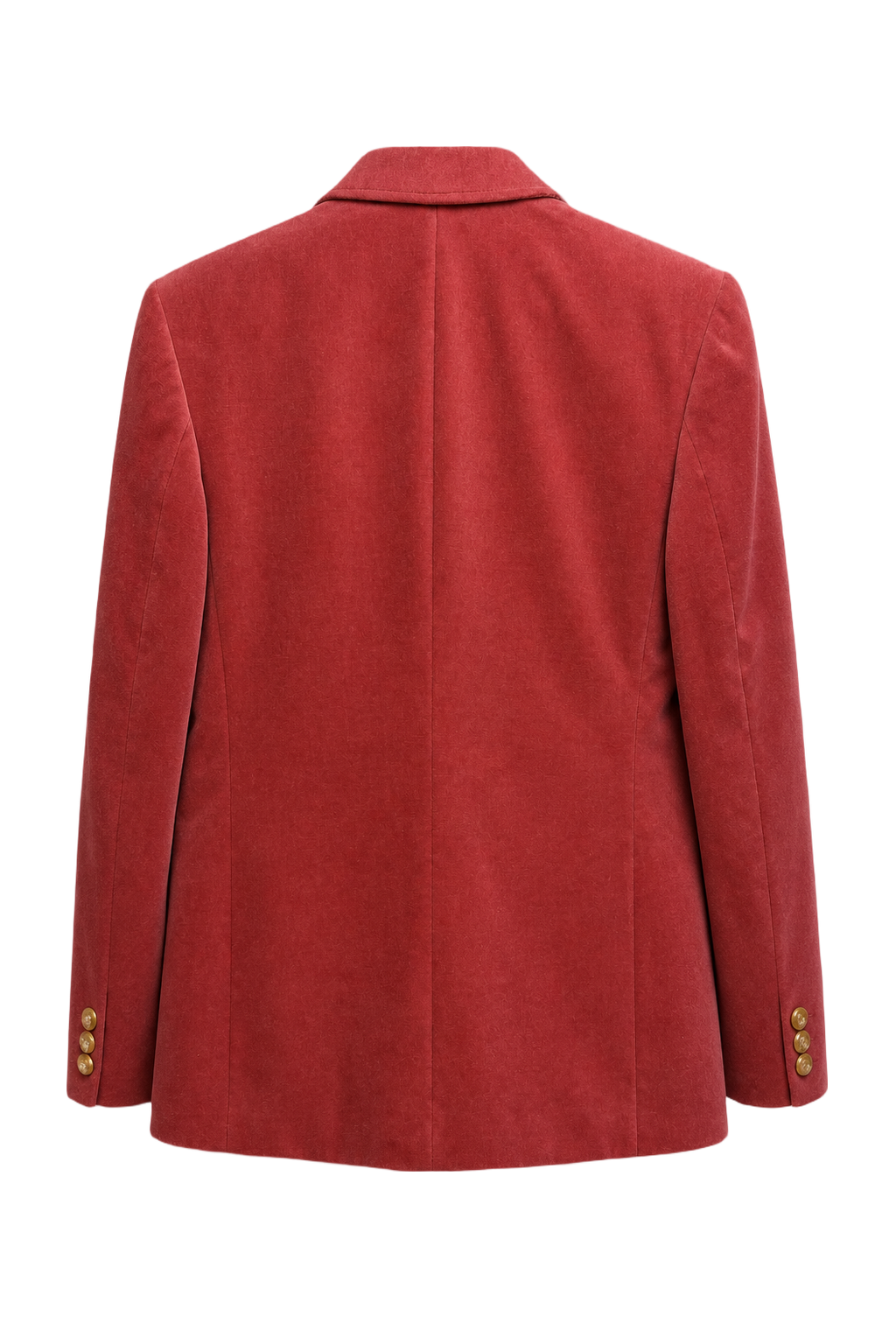 1980s Dusty Rose Cotton Blend Blazer - Back View