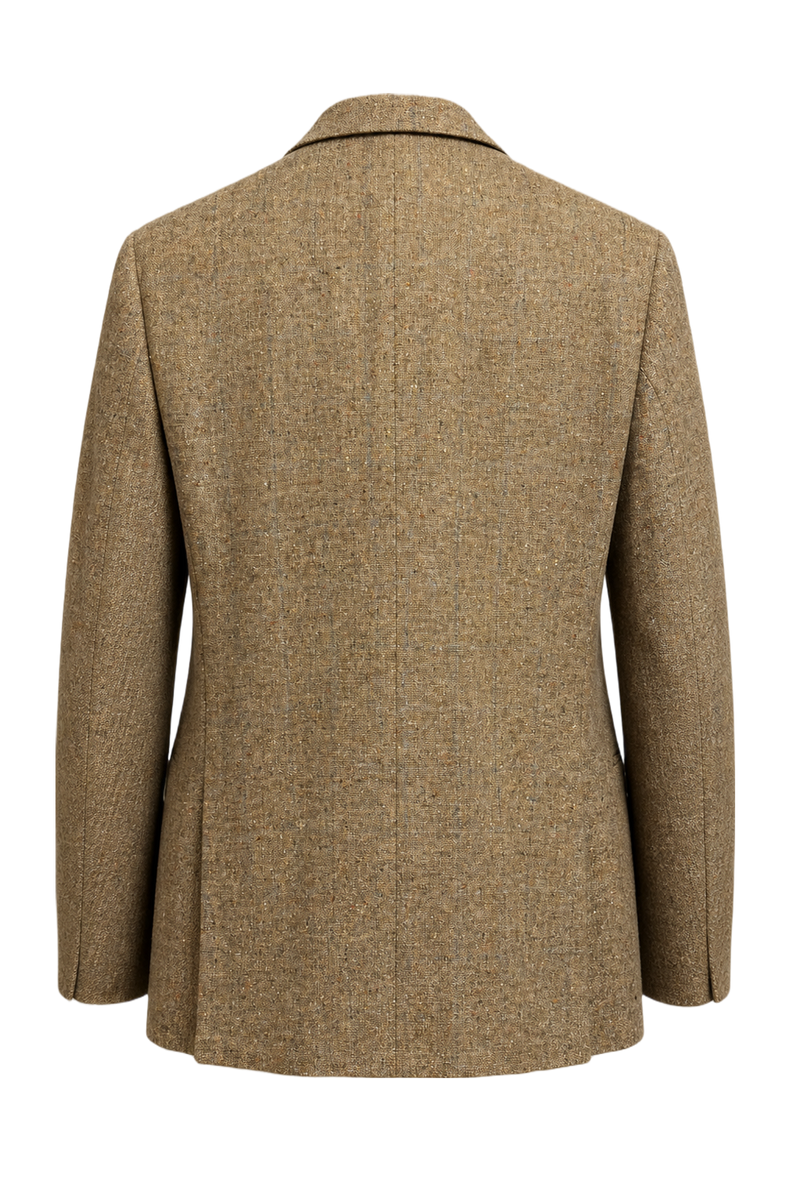 1970s Brown Wool Blazer - Back View