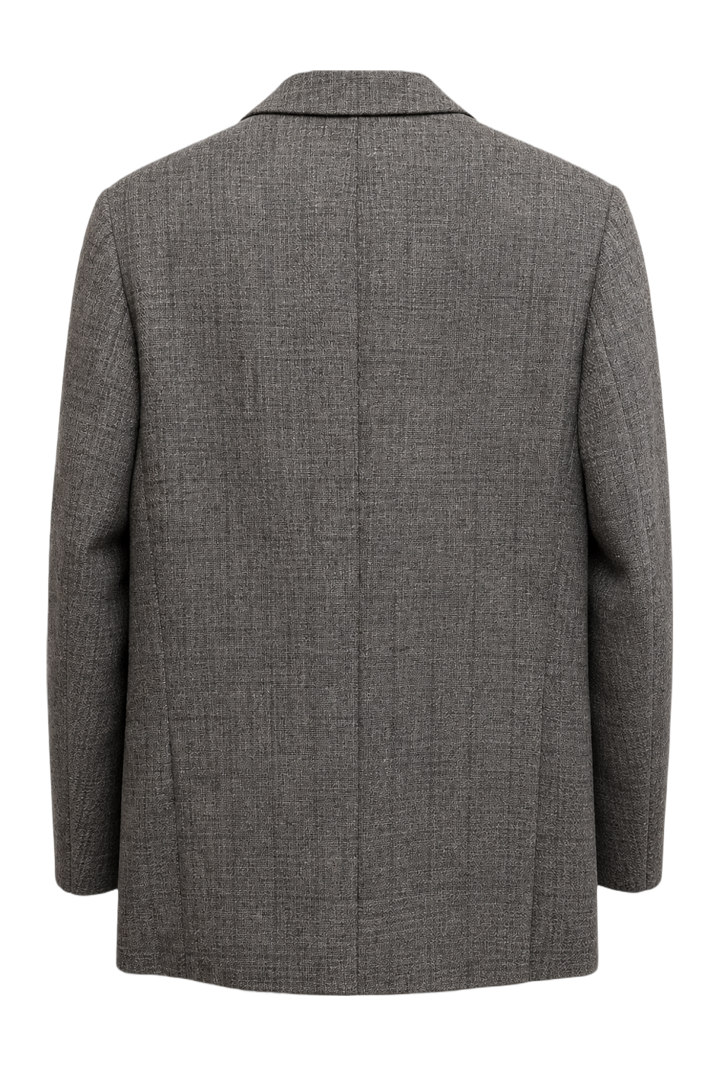 1970s Gray Wool Blend Blazer - Back View