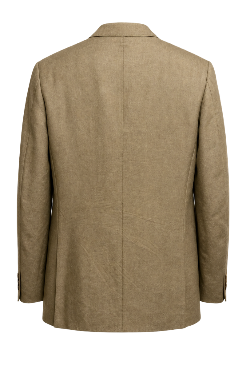 1970s Beige Wool Blazer - Back View