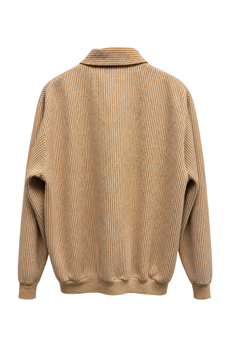 1970s Beige Wool Blend Sweater - Back View