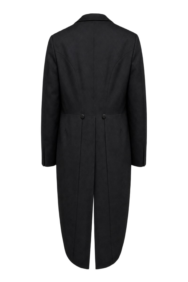 1950s Black Wool Tuxedo - Back View