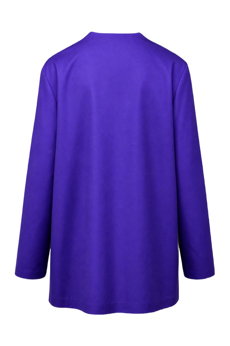 1970s Purple Cotton Blend Jacket - Back View