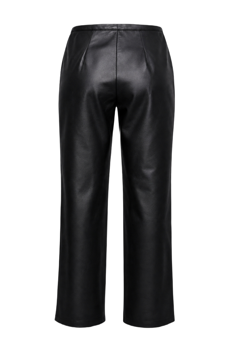 1990s Black Leather Pants - Back View