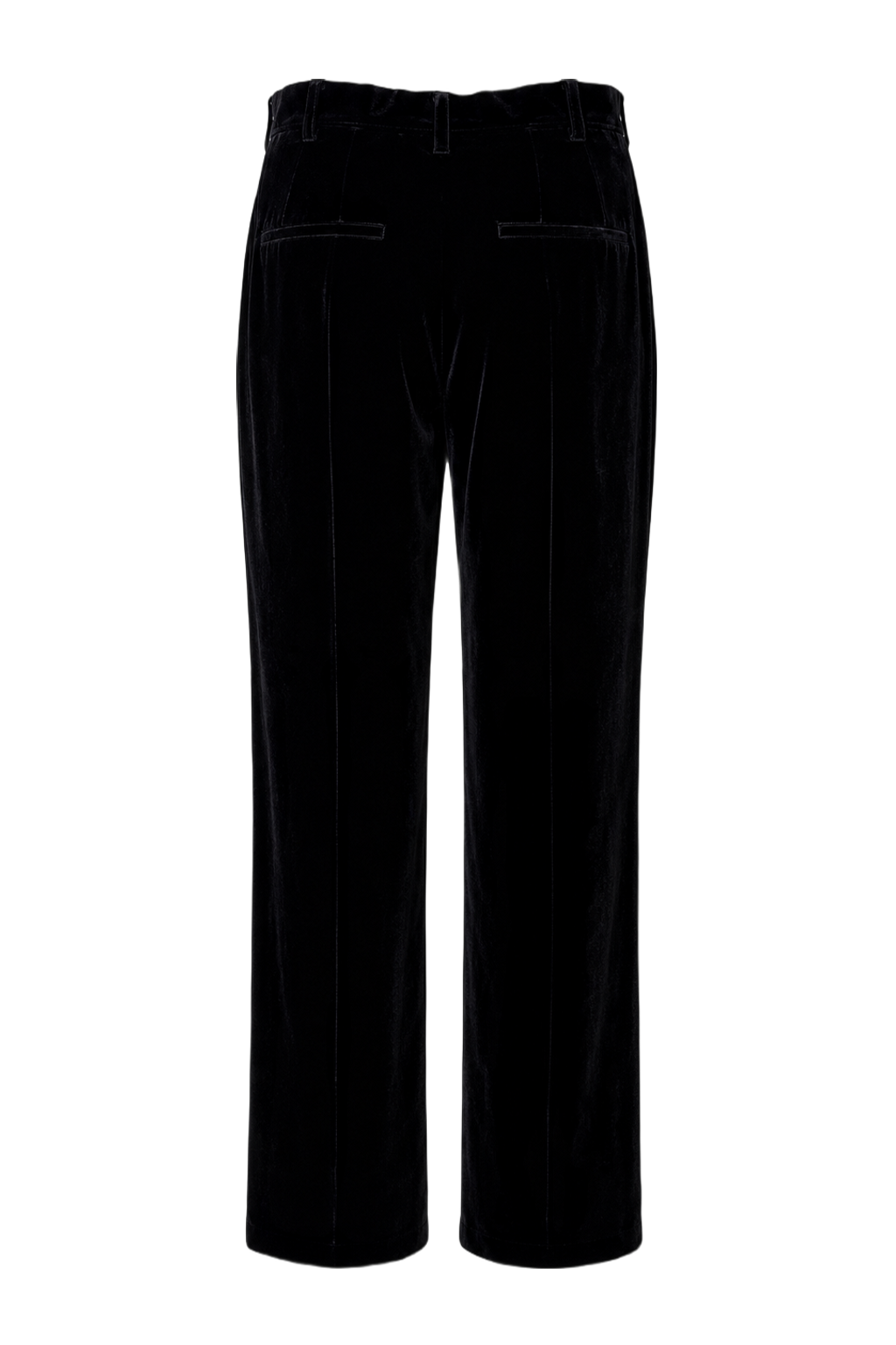 1990s Black Velvet Pants - Back View