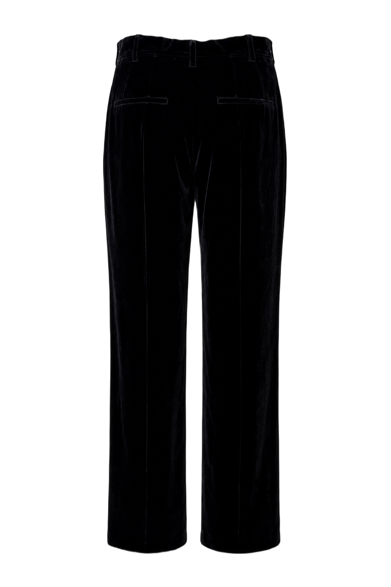 1990s Black Velvet Pants - Back View