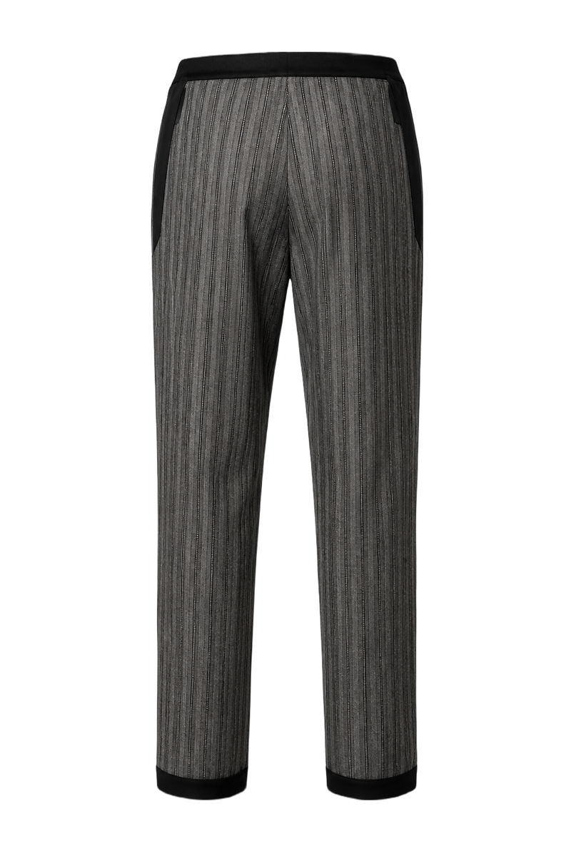 1970s Grey Wool Blend Pants - Back View