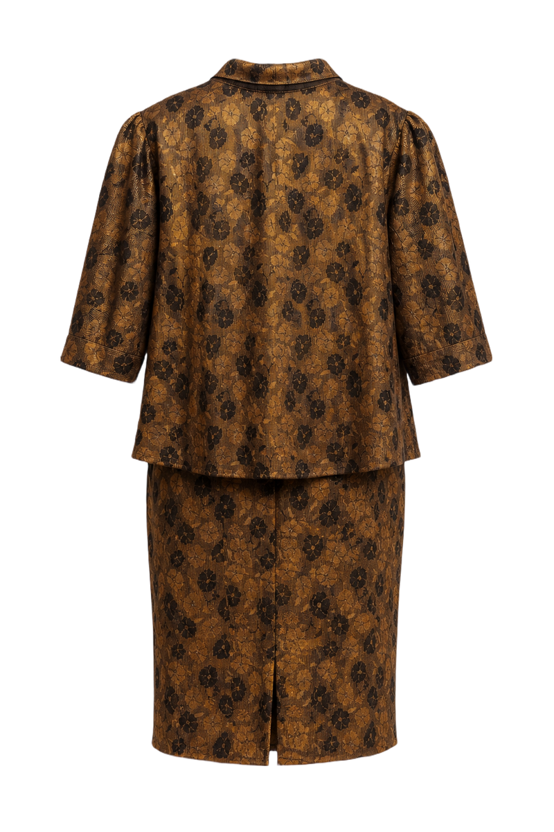 1970s Brown Corduroy 2-Piece Set - Back View