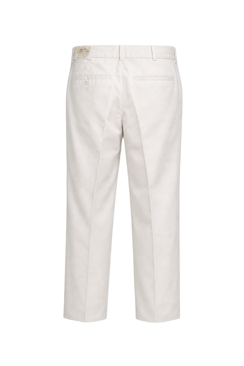1940s White Cotton Trousers - Back View