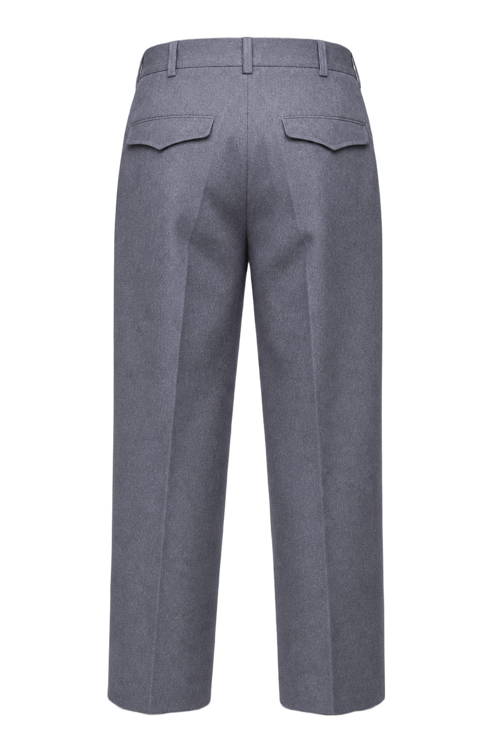 1940s Blue-Grey Wool Blend Trousers - Back View