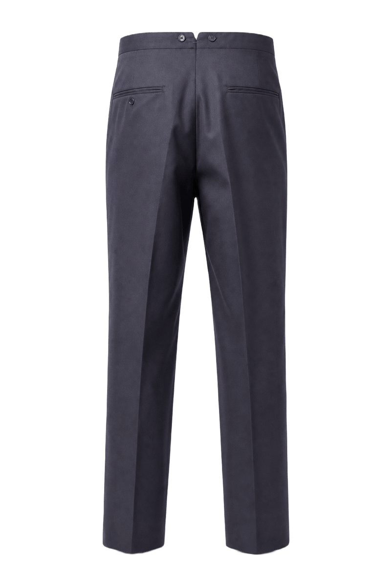 1940s Navy Blue Wool Blend Trousers - Back View
